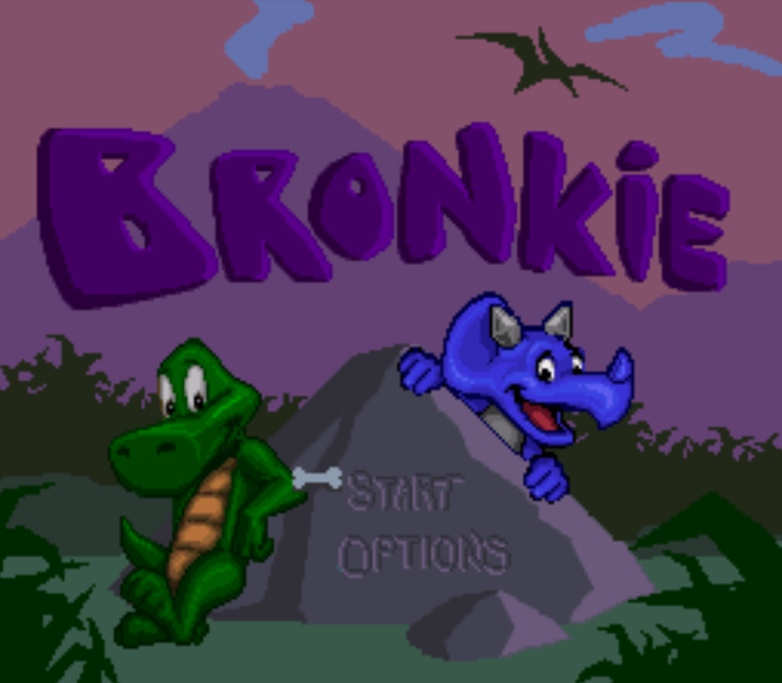Bronkie The Bronchiasaurus Title Screen